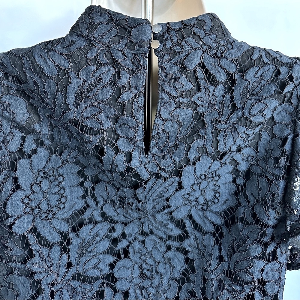 Banana Republic Lace Scallop Hem Ruffle Sleeve Blouse - Picture 6 of 15
